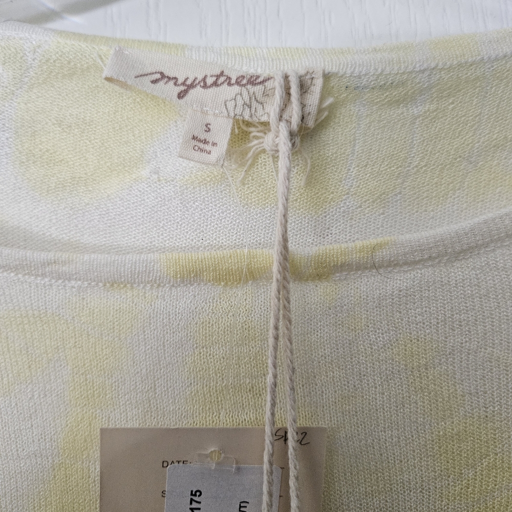 Mystree Yellow Tie-Dye Women's Top S NWT - Picture 5 of 5